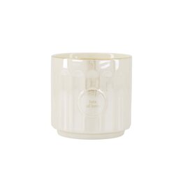 Geurkaars parelmoer ribbel