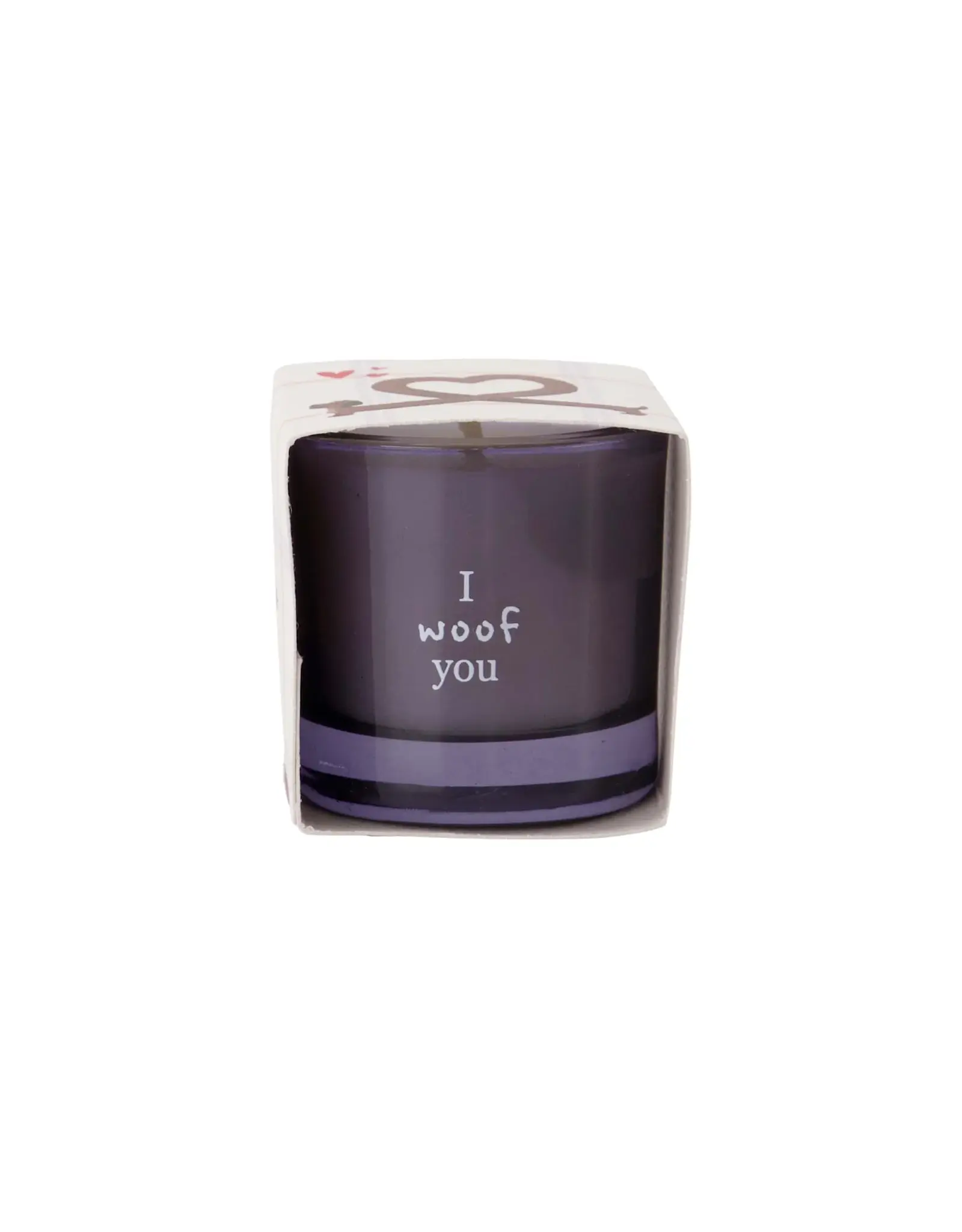 Geurkaarsje in wikkel i woof you