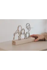 Houten lijnportret S