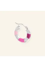 Oorringen bubble emerald