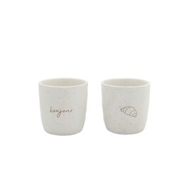 Set tassen Bonjour-croissant