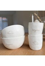 Set tassen Bonjour-croissant