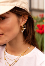 Oorringen botanical strass