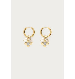 Oorringen botanical strass