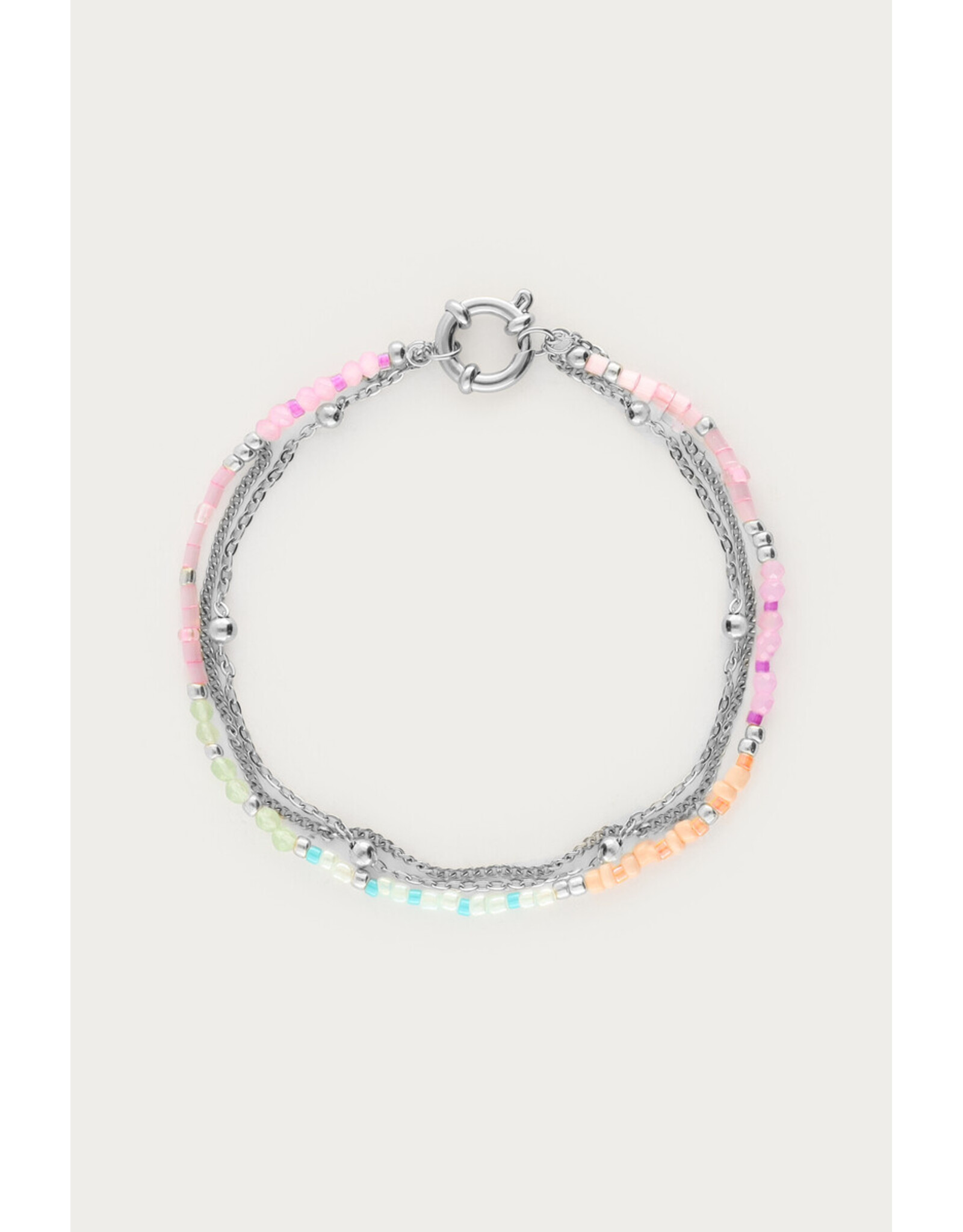 Armband driedubbel multi zilver