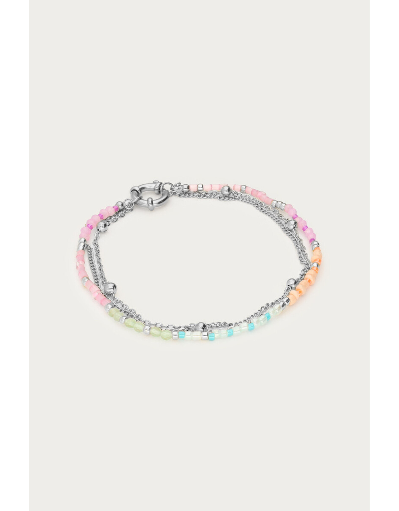 Armband driedubbel multi zilver