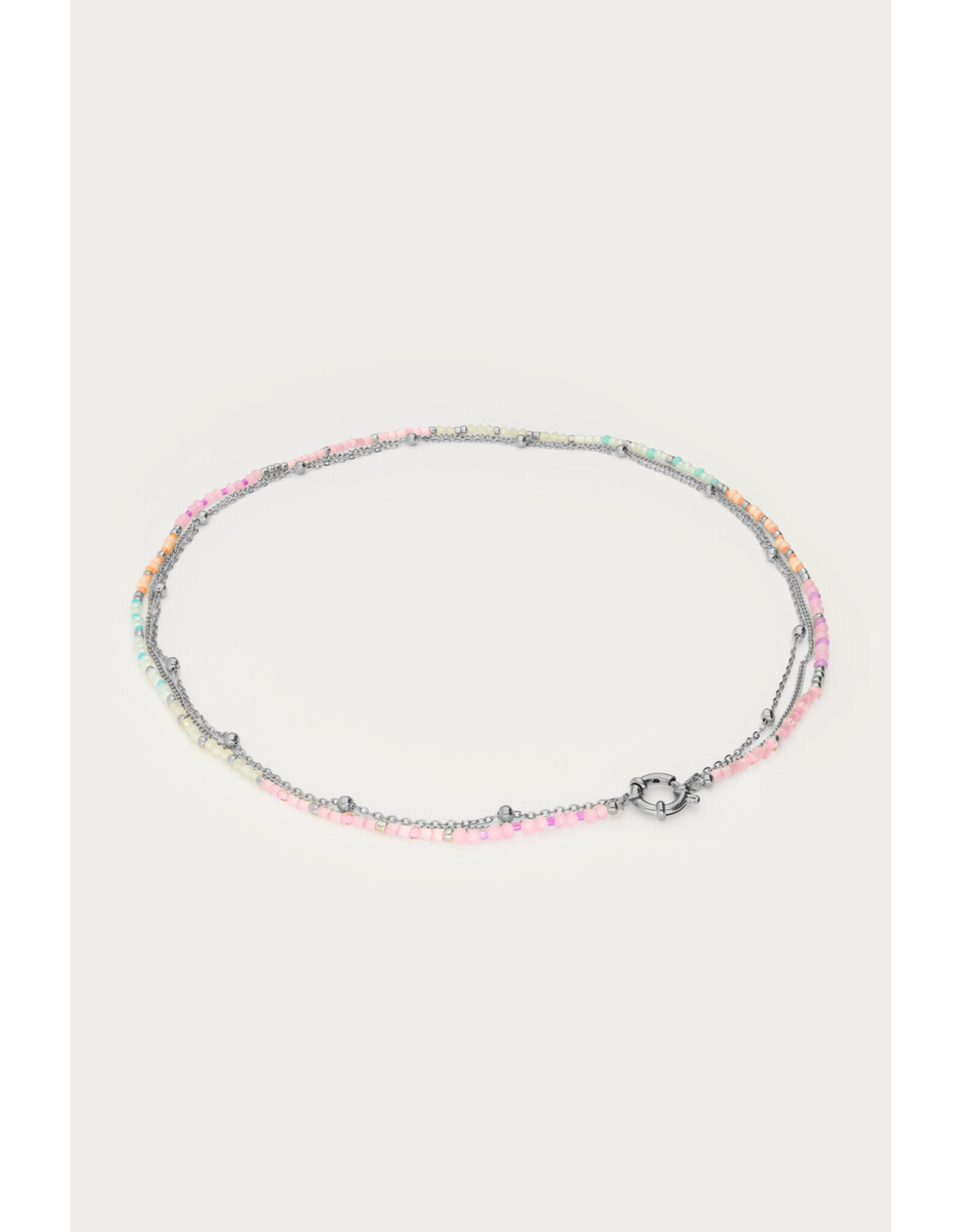 Ketting driedubbel multi zilver