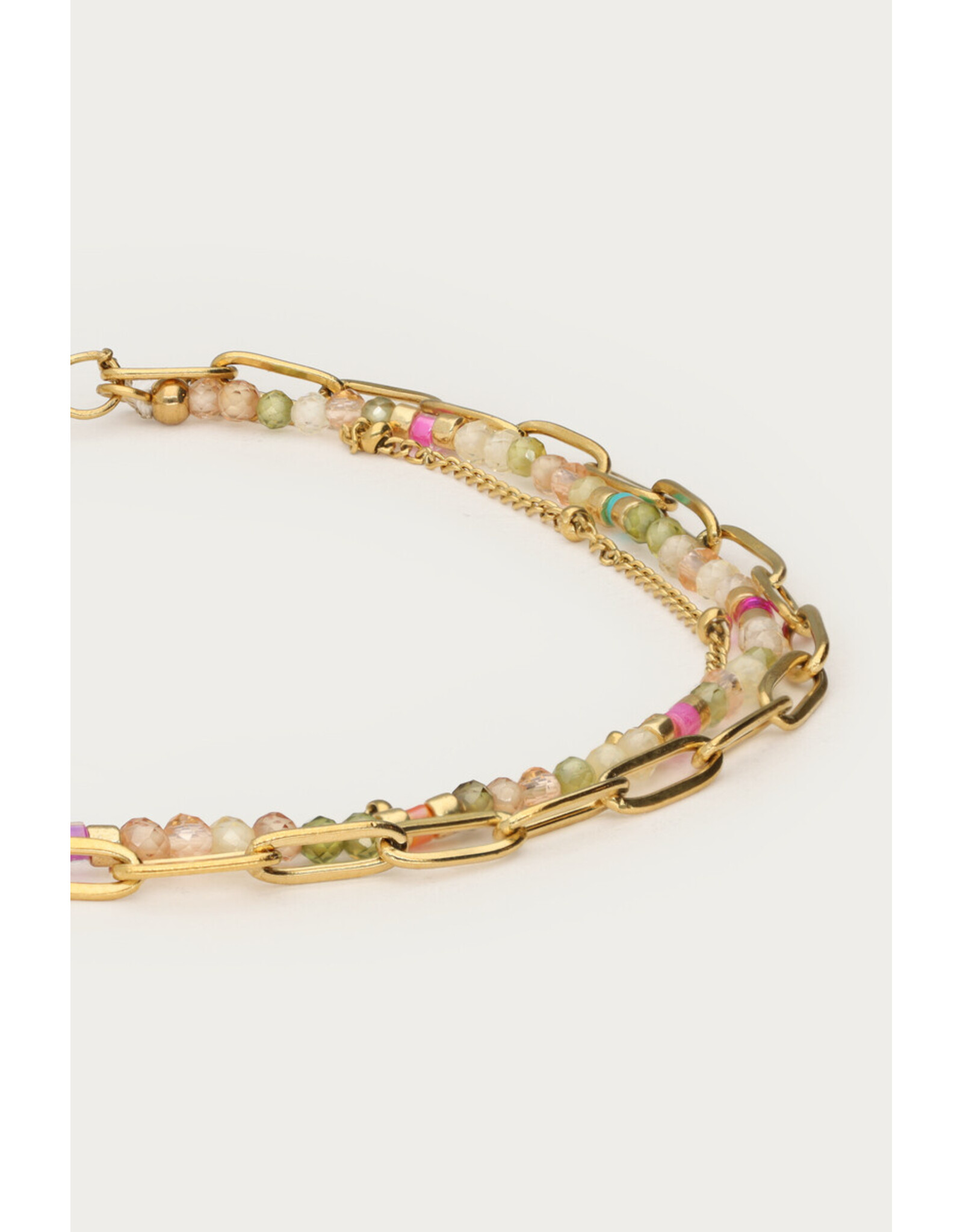 Armband driedubbel lichtgroen