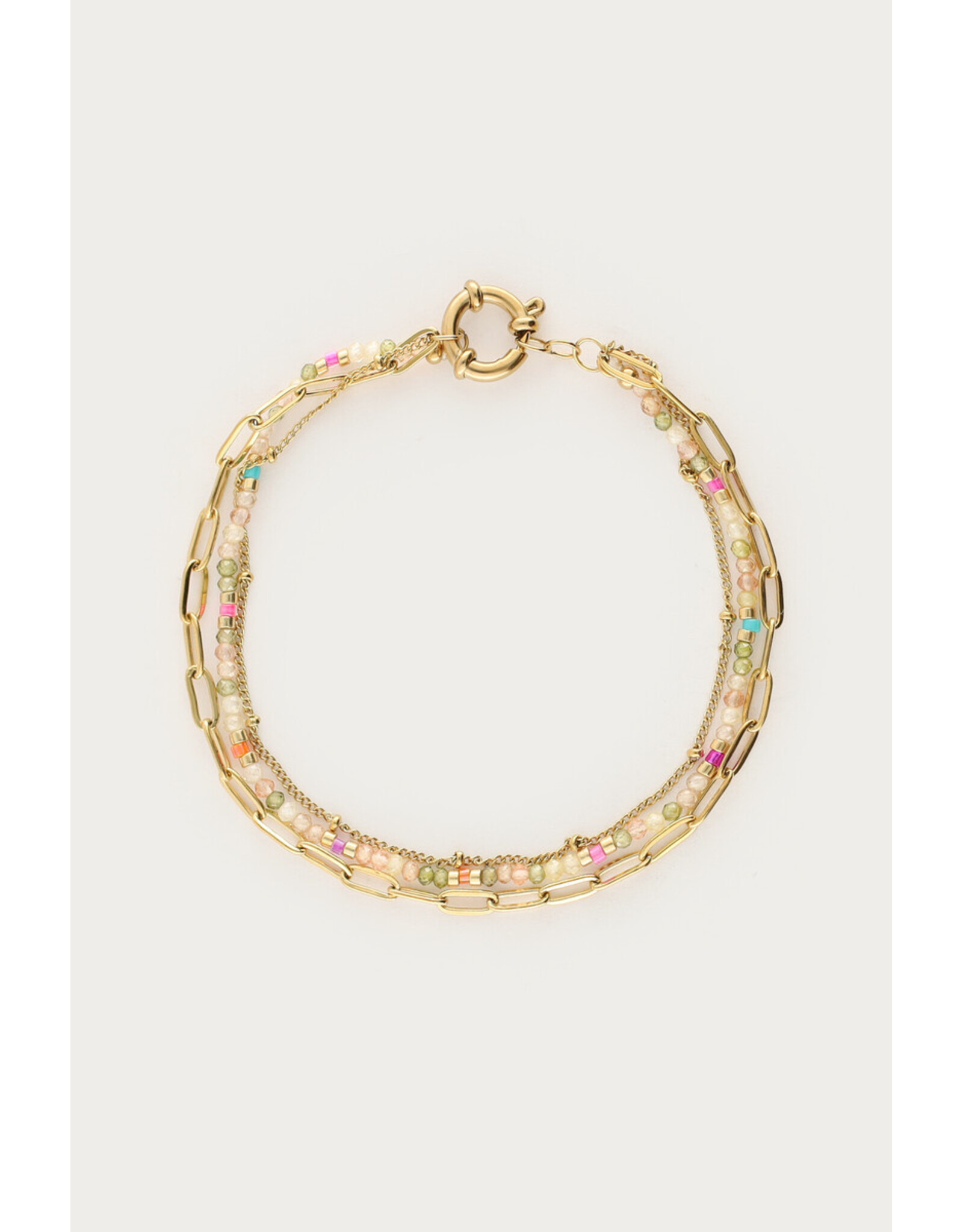 Armband driedubbel lichtgroen