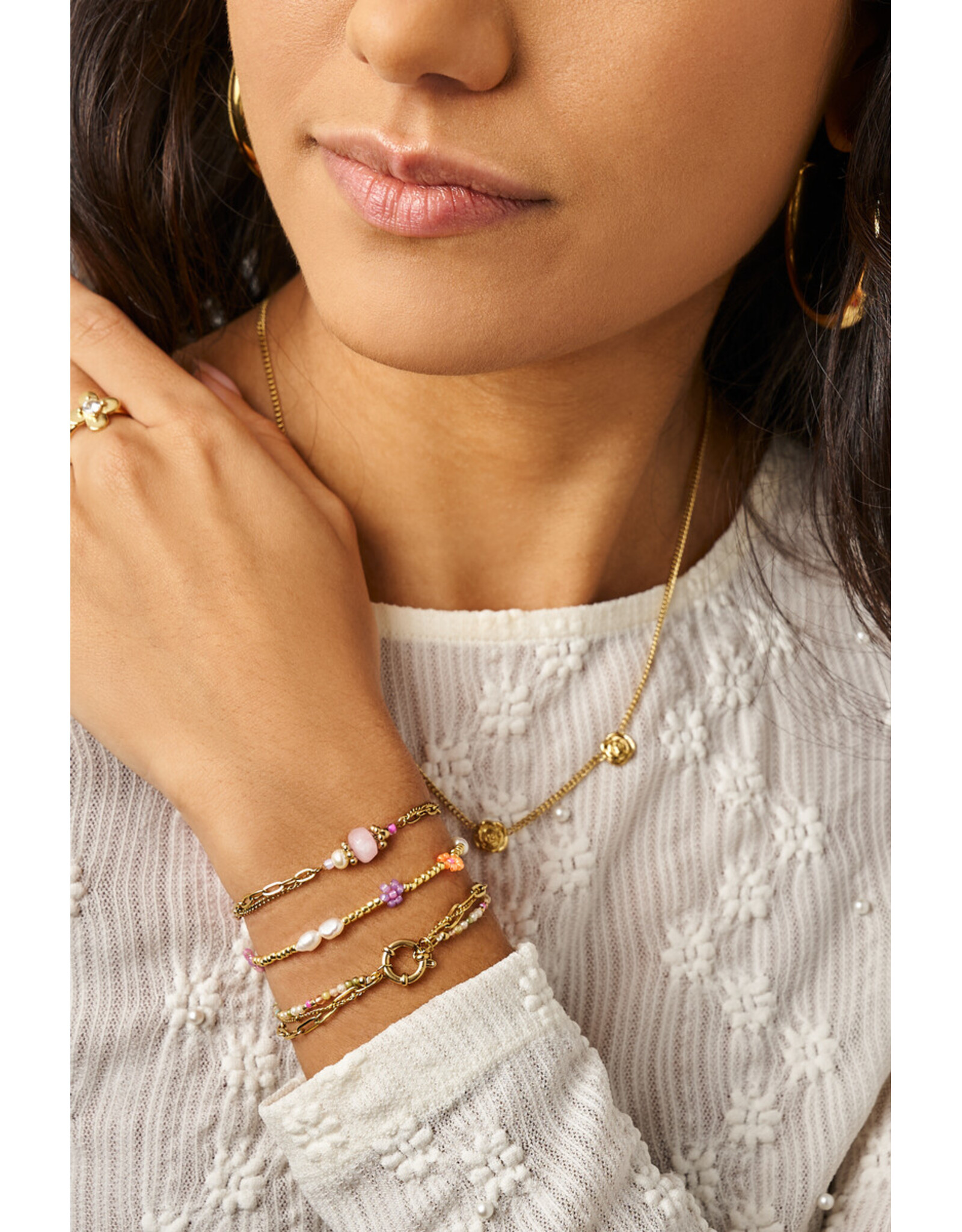 Armband driedubbel lichtgroen