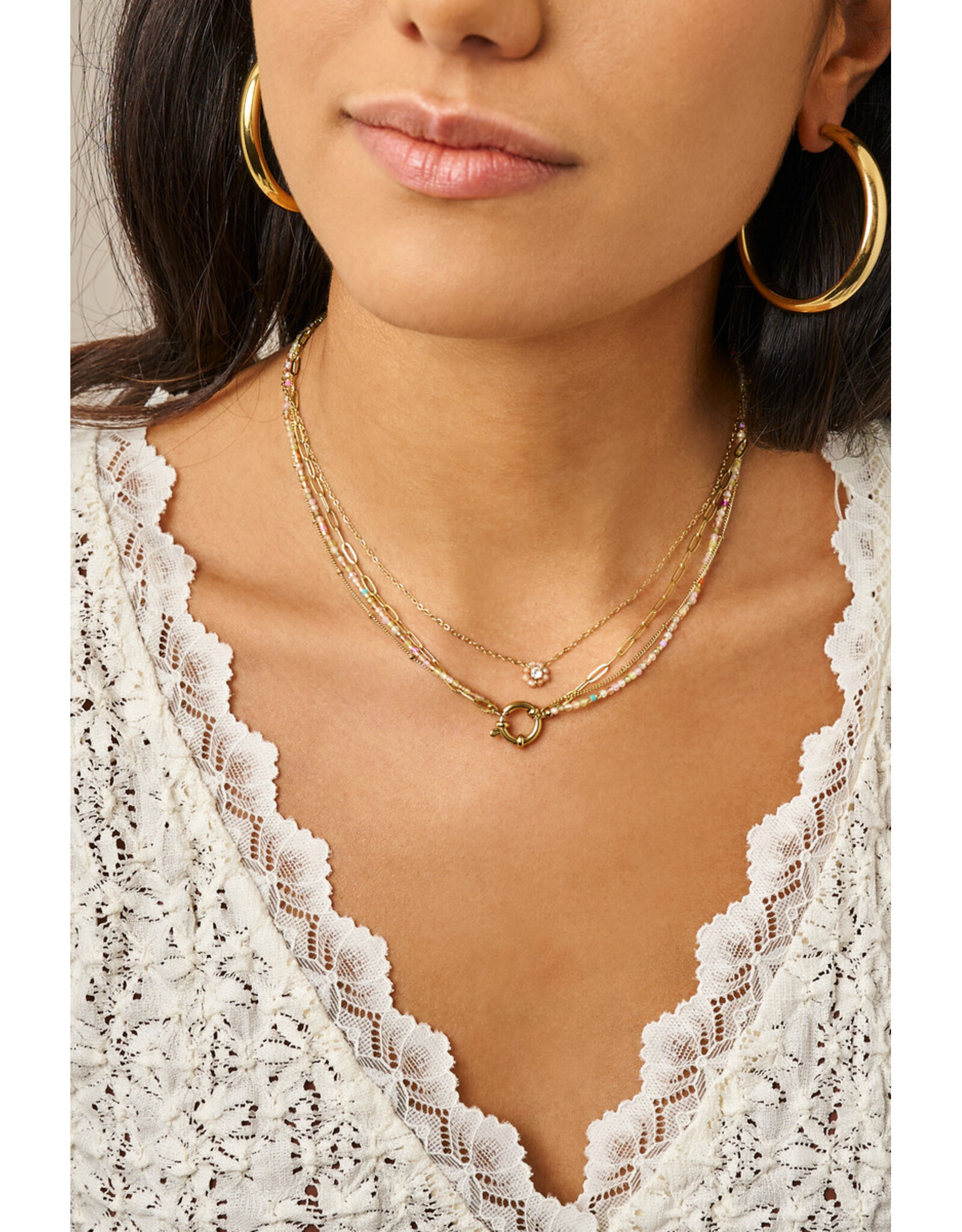 Ketting driedubbel lichtgroen