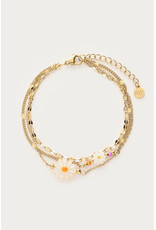Armband driedubbel bloemen