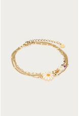 Armband driedubbel bloemen
