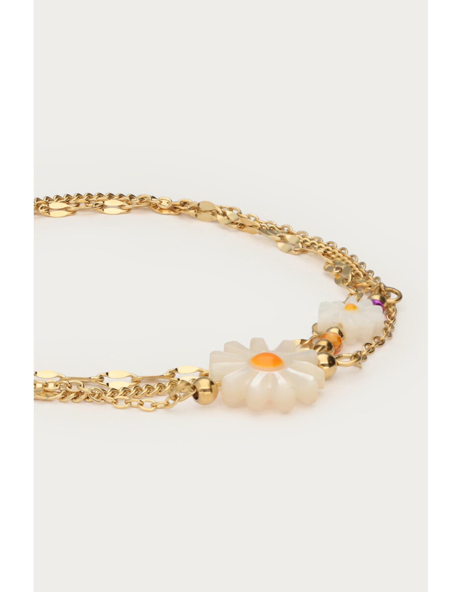 Armband driedubbel bloemen