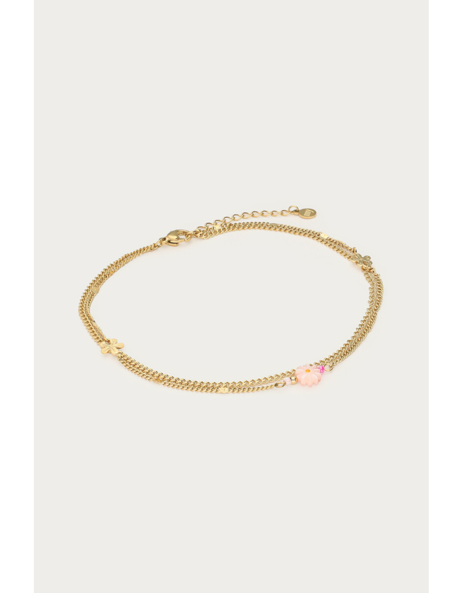 Enkelbandje roze bloem