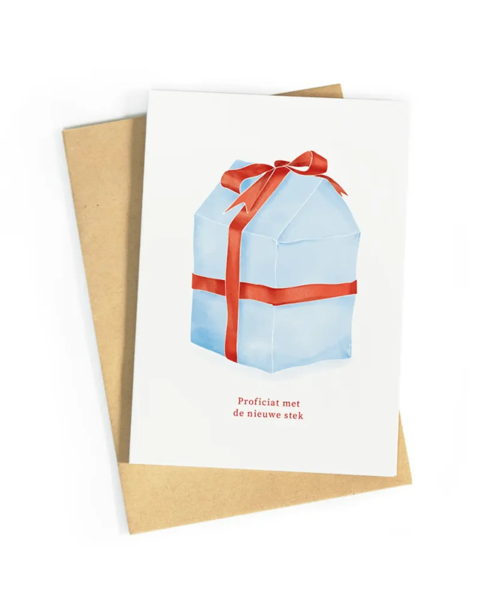 Wenskaart Proficiat met de nieuwe stek
