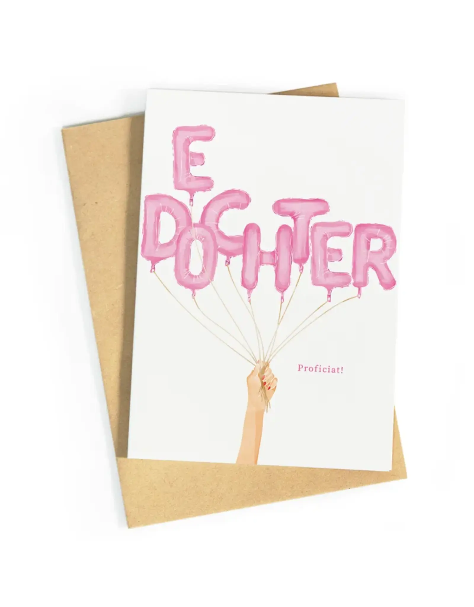 Wenskaart E dochter proficiat