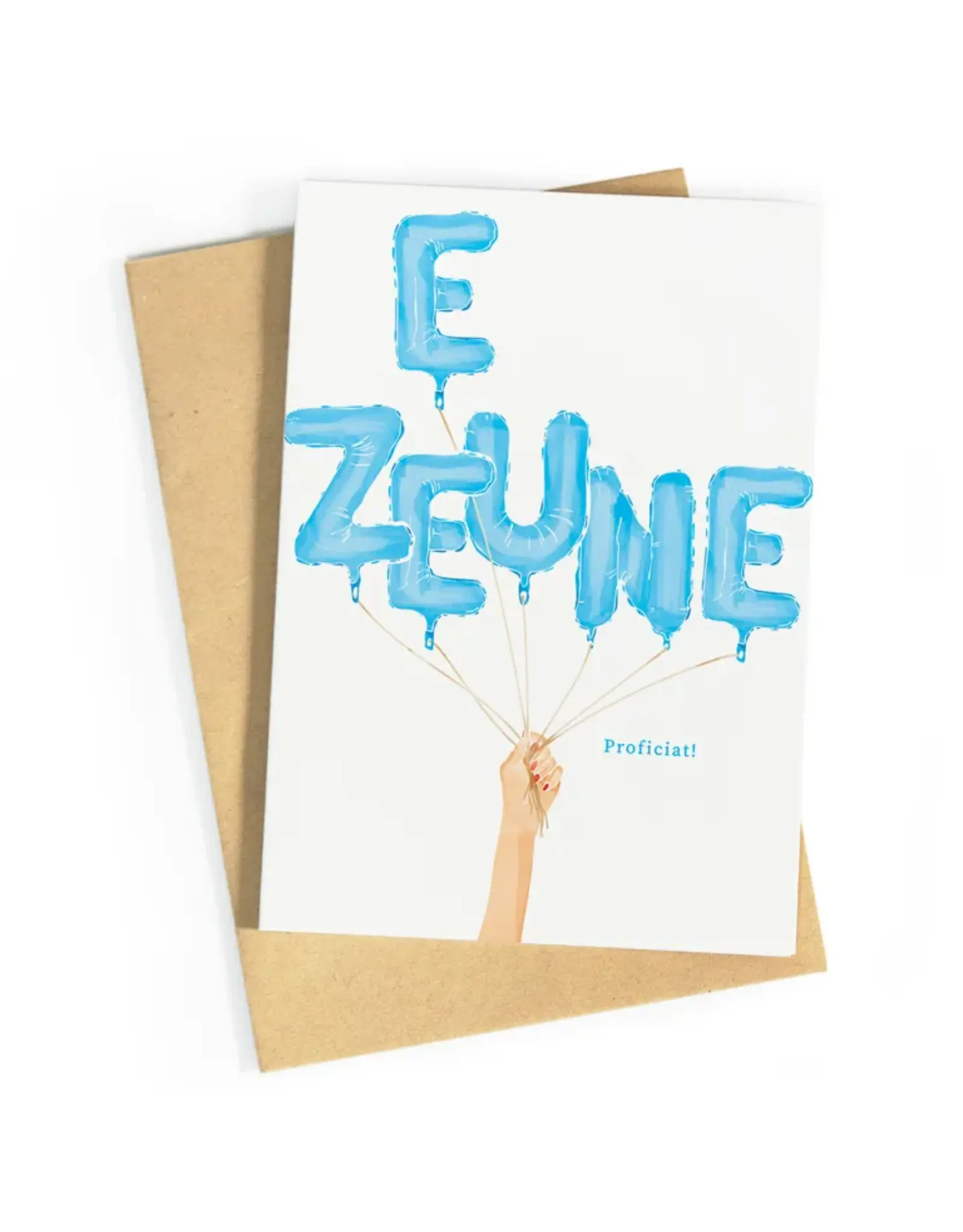 Wenskaart E zeune proficiat