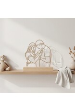 Houten lijnportret S