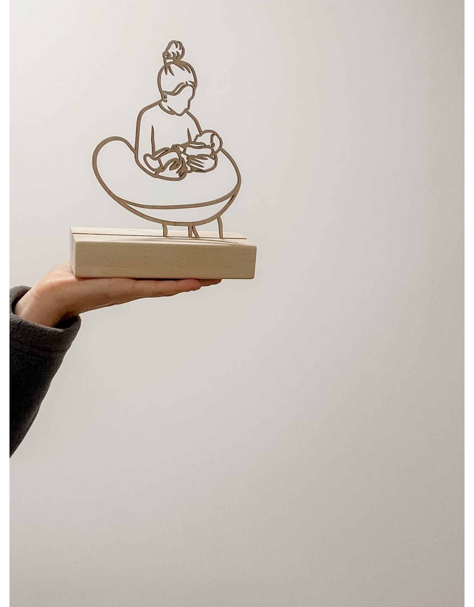 Houten lijnportret S