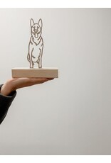 Houten lijnportret S