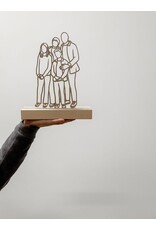 Houten lijnportret S