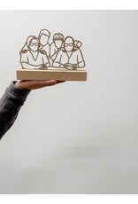 Houten lijnportret S