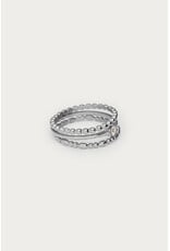 Ring set midnight zilver