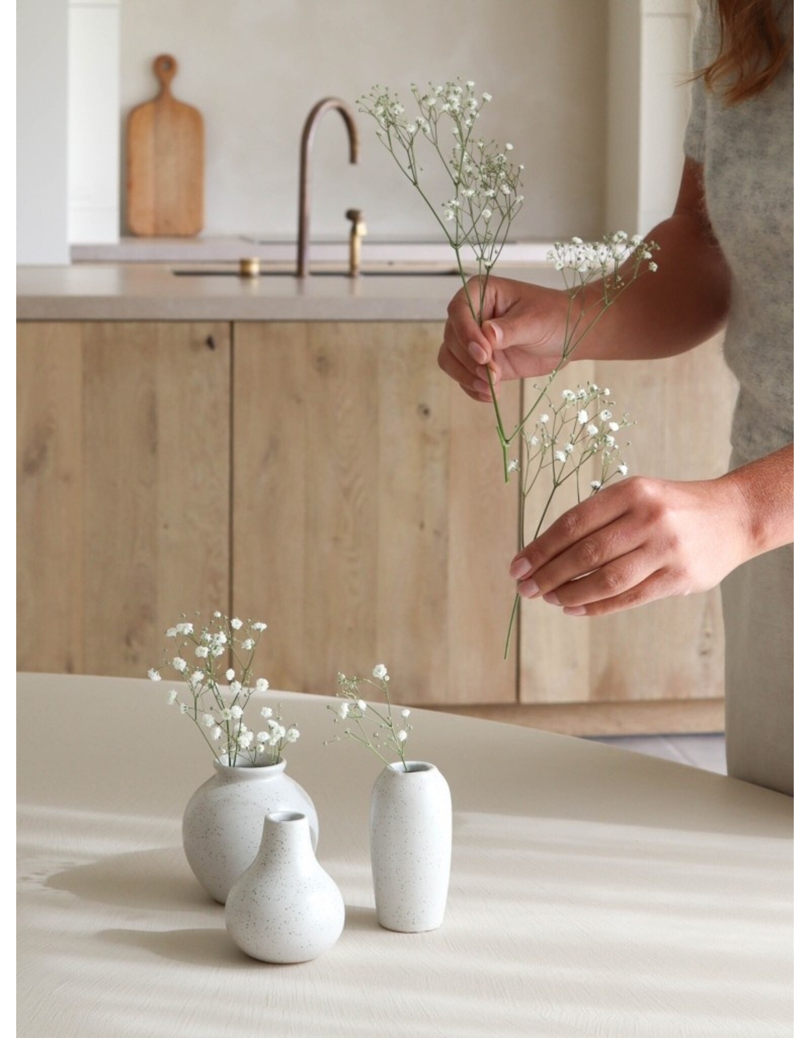 Set 3 vaasjes keramiek