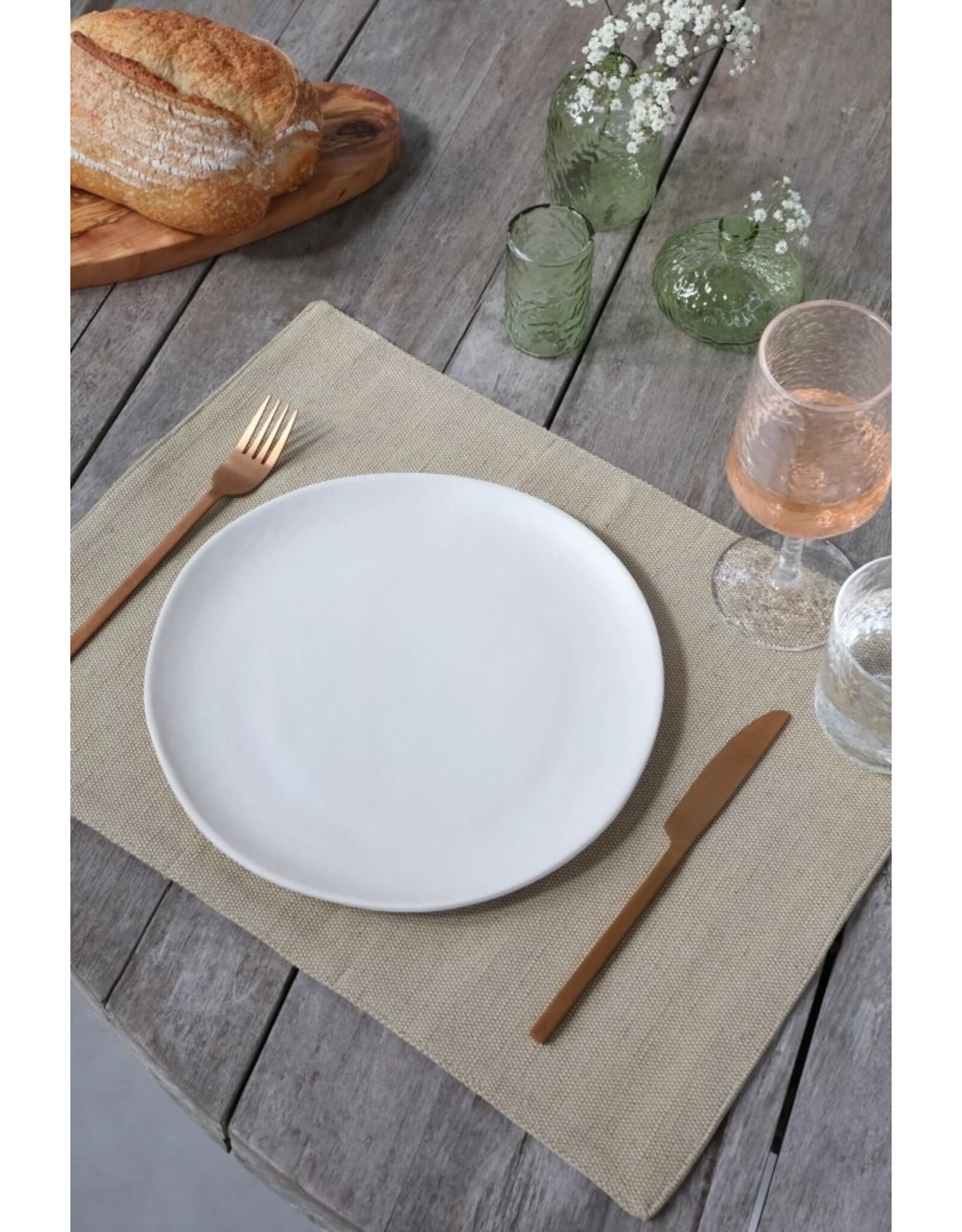 Set 3 vaasjes glas groen