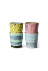 Set 4 Coffee mugs artistic