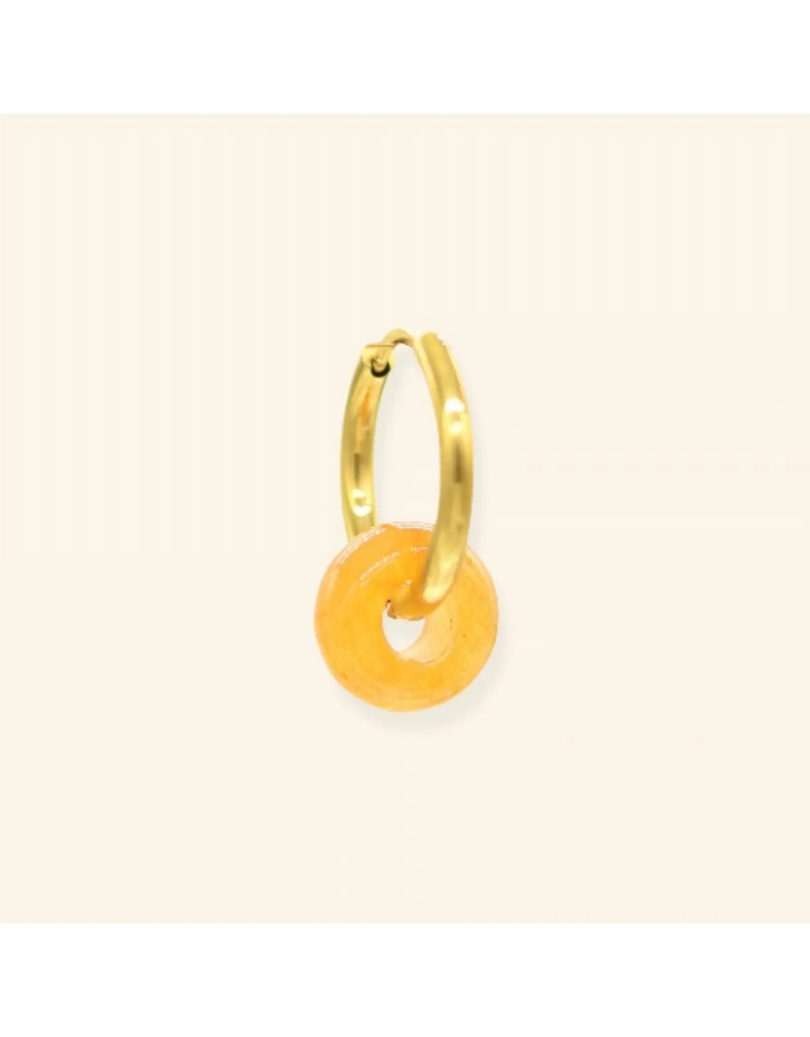 Oorringen donut orange