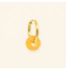 Oorringen donut orange