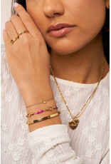 Armband kralen fuchsia