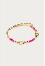 Armband kralen fuchsia