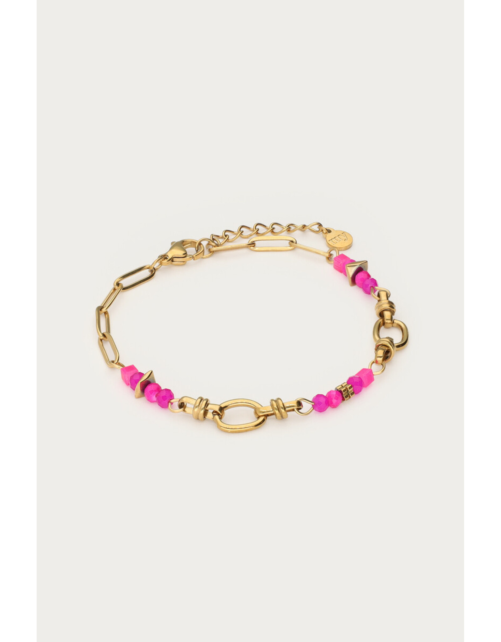 Armband kralen fuchsia