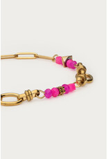 Armband kralen fuchsia