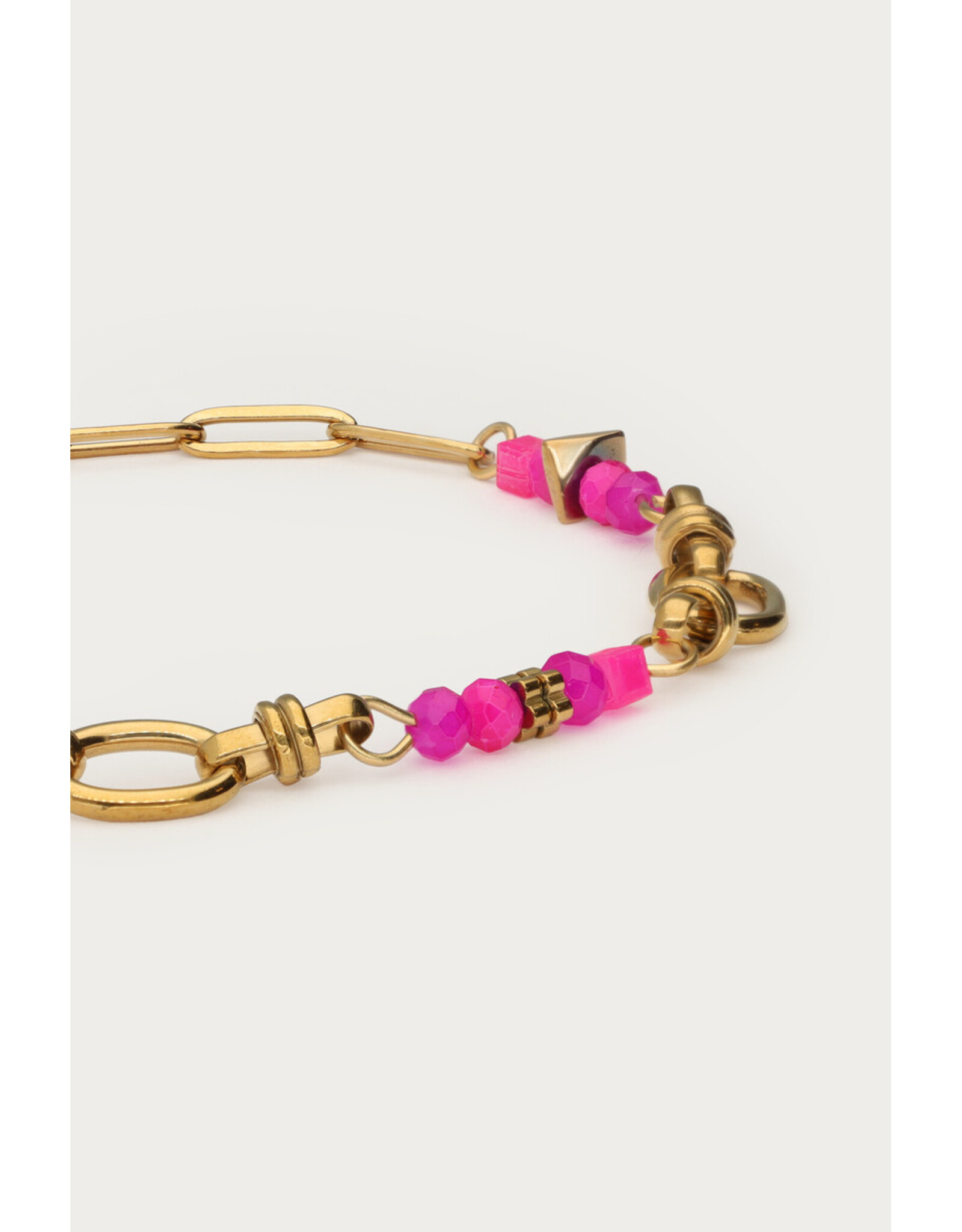 Armband kralen fuchsia