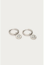 Oorringen cirkel strass zilver