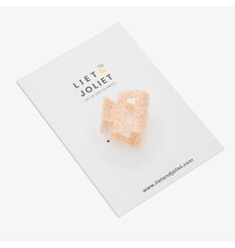 Haarspeld beige dot mini