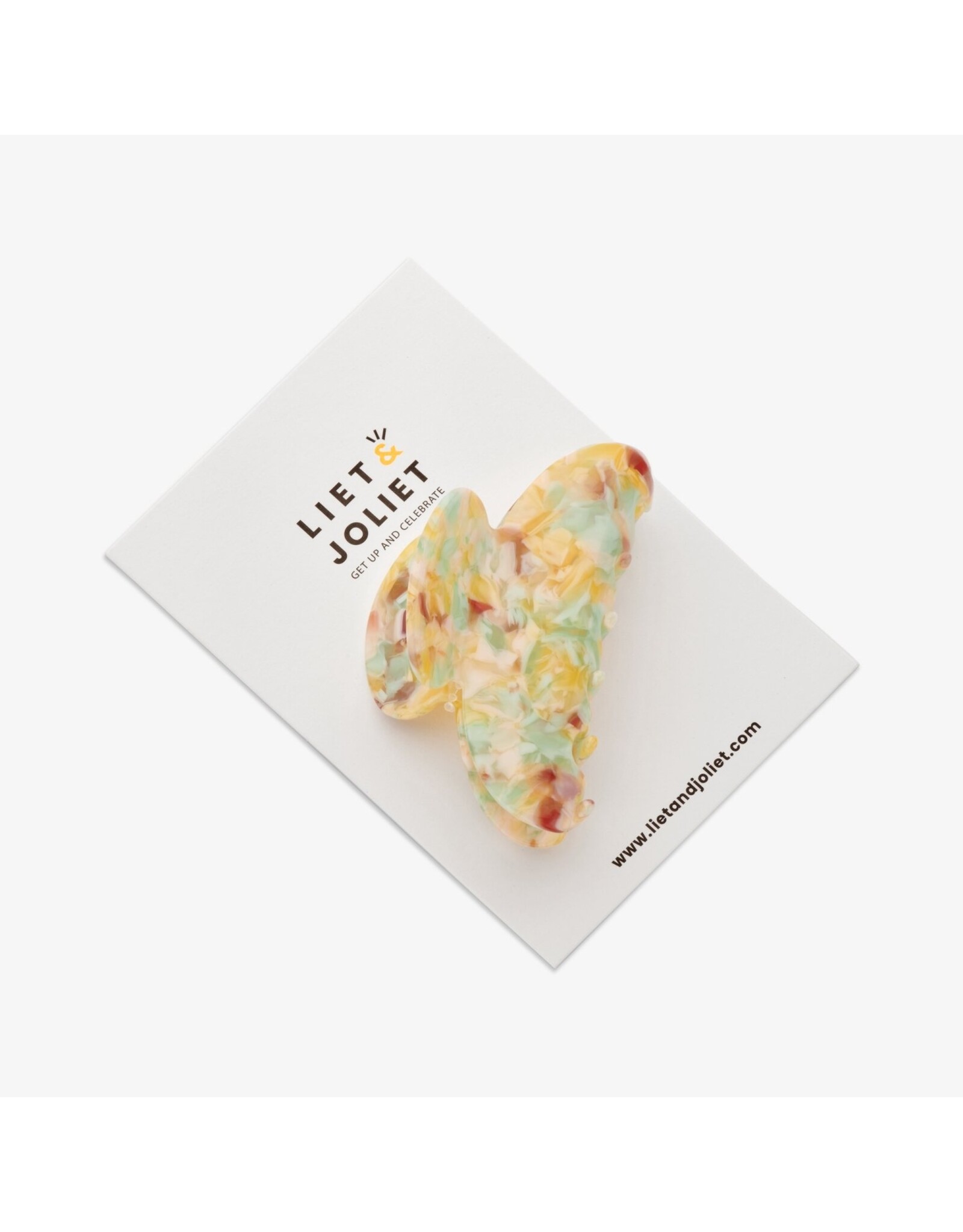 Haarspeld multi geel rond