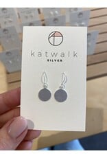 Oorhangers dot gehamerd zilver