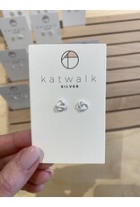 Oorstekers knoop zilver