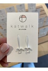 Oorhangers bloem zilver