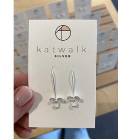 Oorhangers bloem zilver