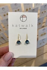 Oorhangers blauw goud