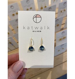Oorhangers blauw goud
