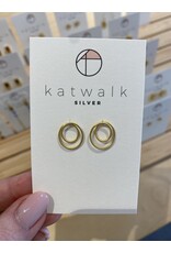 Oorstekers dubbel gedraaid goud