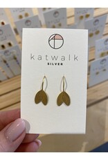 Oorhangers 2 blaadjes goud