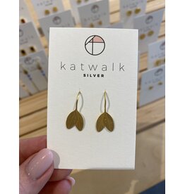 Oorhangers 2 blaadjes goud